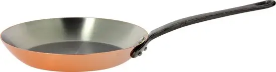 De Buyer Prima Matera Koekenpan met 90% koper constructie en geklonken gietijzeren handvat voor inductiekookplaten