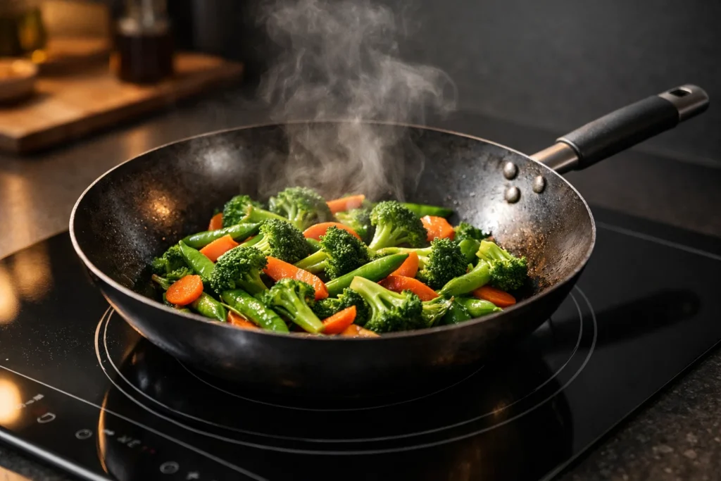 stalen wokpan inductie