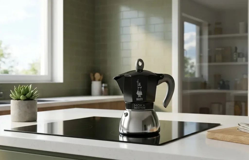 Bialetti Moka Induction Zwart Percolator – 6 kops